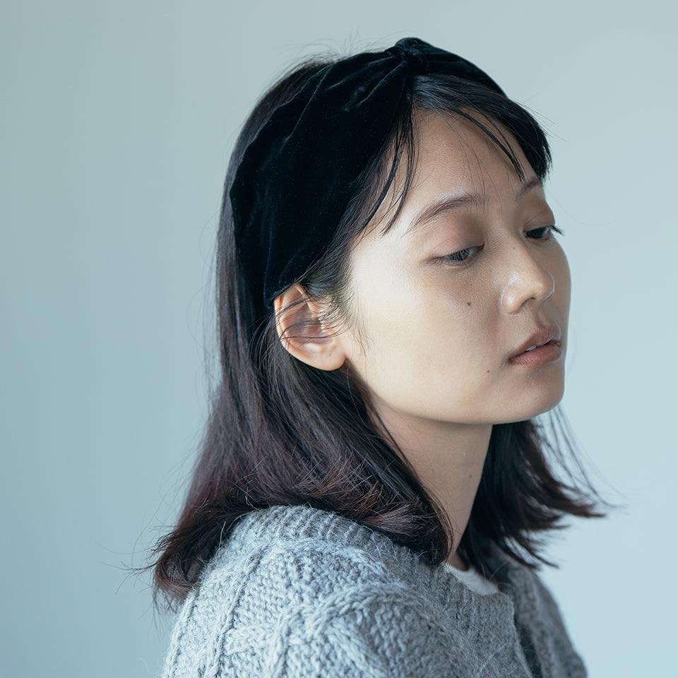 【受注】ベルベット ノット ヘッドバンド/miahat & accessory /2671