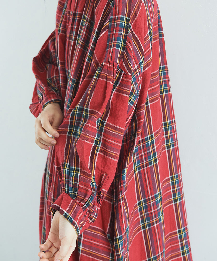 (sold)東炊きタータンチェック シャツドレス/UNIVERSALTISSU