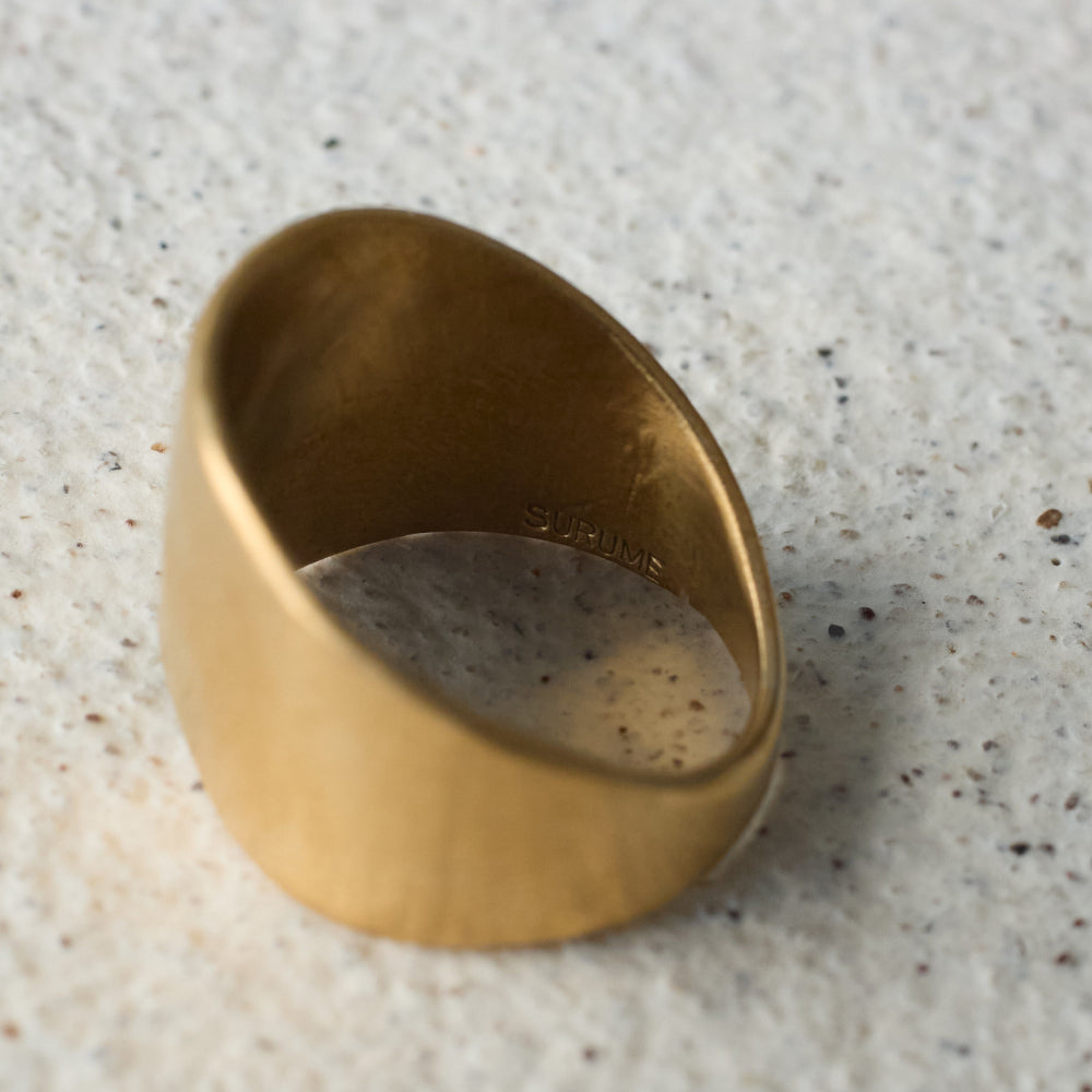 【受注】SURUME. Curved brass ring