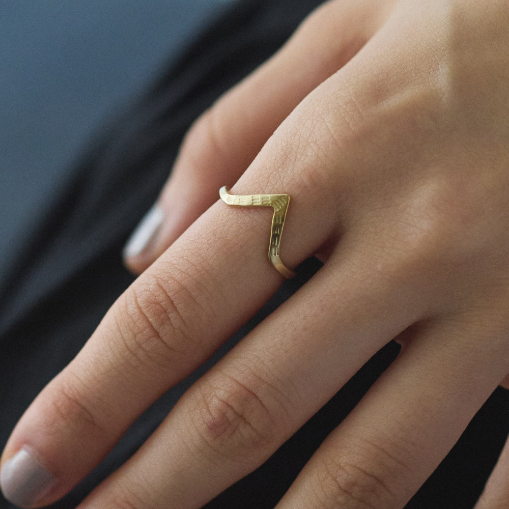 【受注】SURUME. Brass ring "Triangle"
