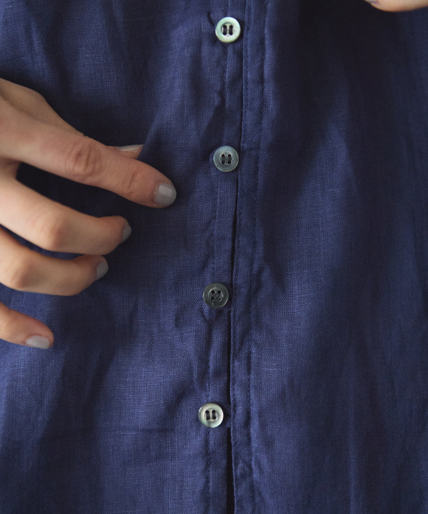 (sold)フレンチリネン シャーリングブラウス/UNIVERSALTISSU/UT241BL045