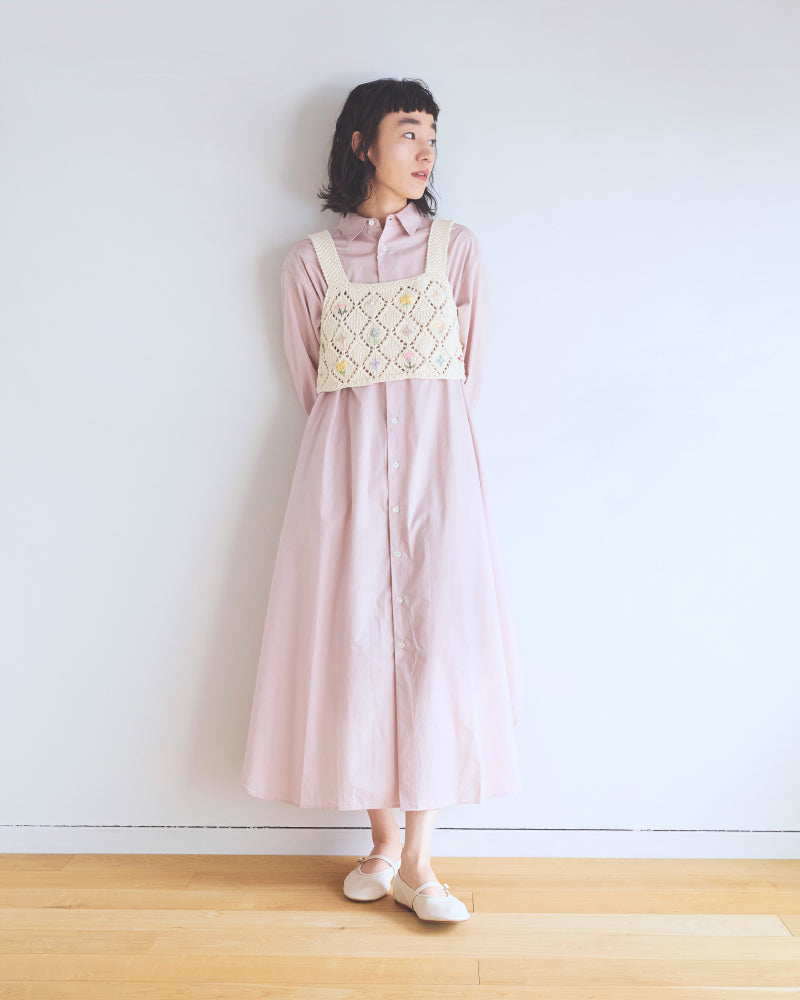 flower embroidery ビスチェ