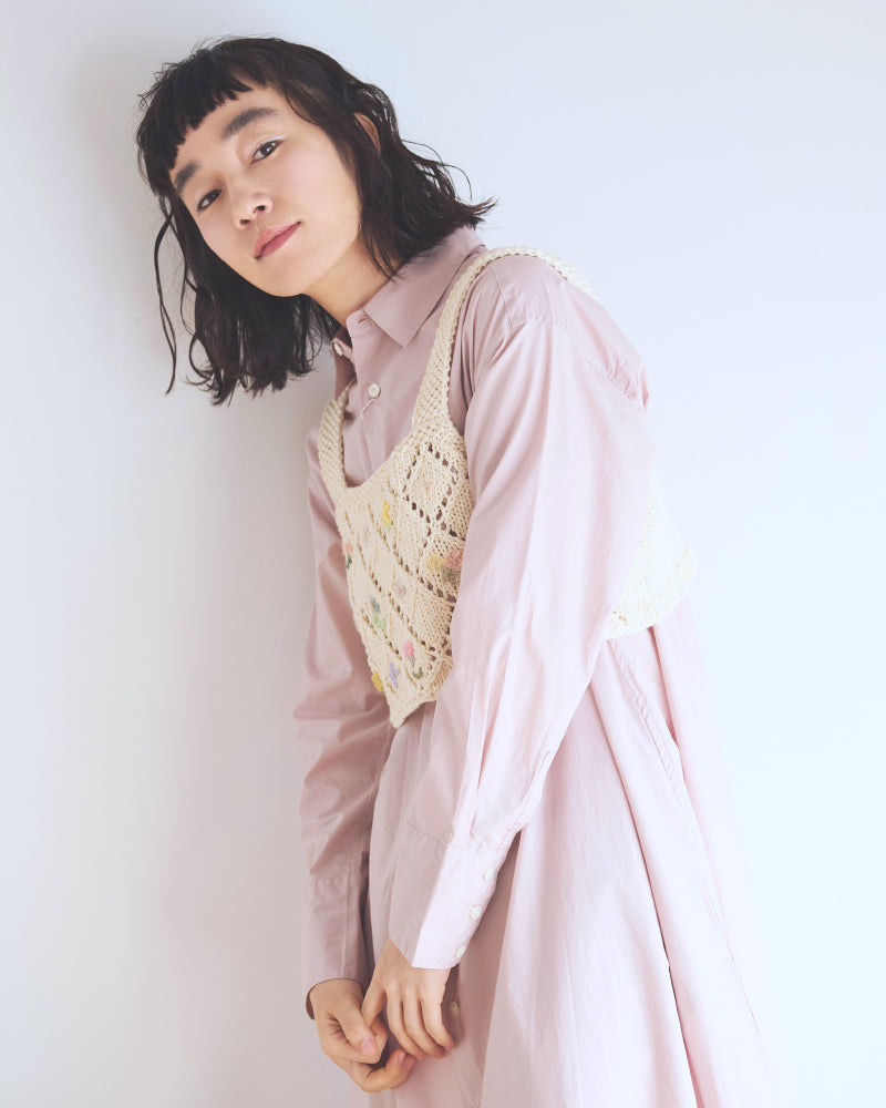 flower embroidery ビスチェ