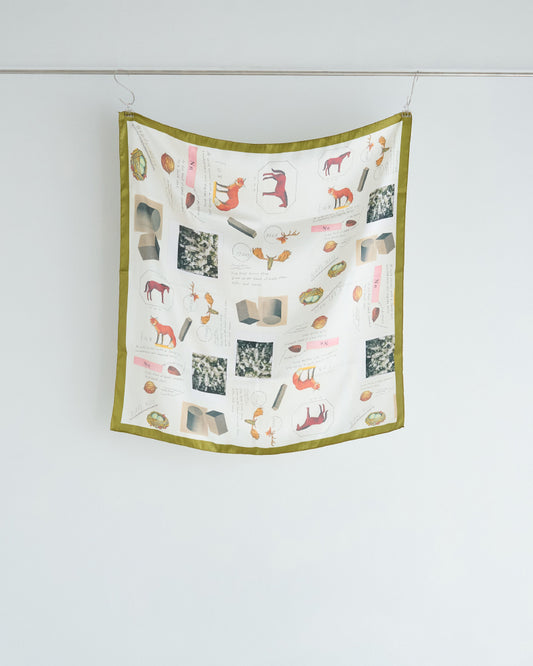 【受注】printed scarf 冬の森/ vent de moe
