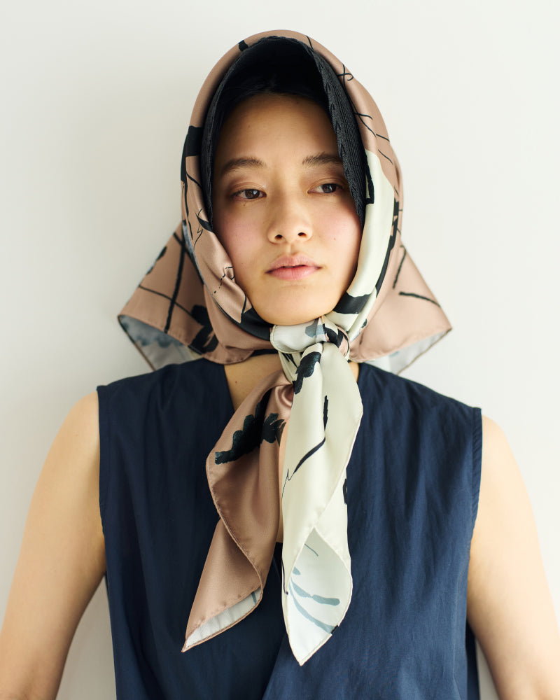 printed scarf 野花/vent de moe 【受注受付終了】