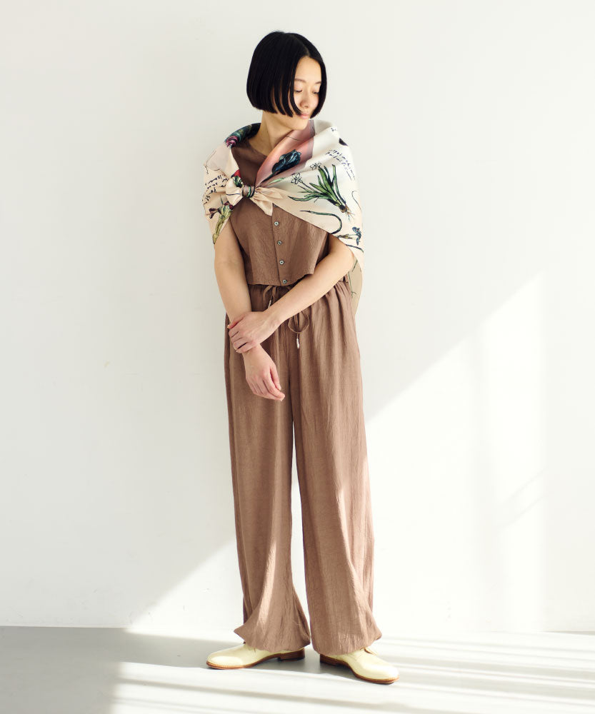 printed scarf 馬と球根花/vent de moe 【受注受付終了】