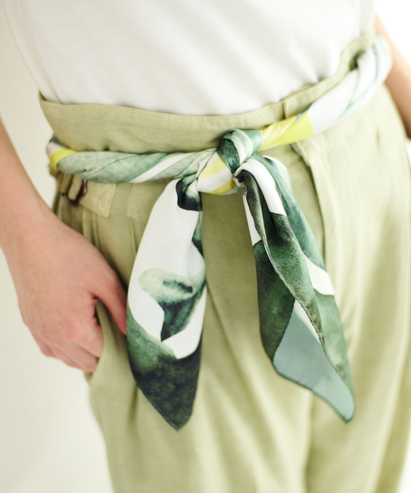 【受注】printed scarf Dialogue/ vent de moe