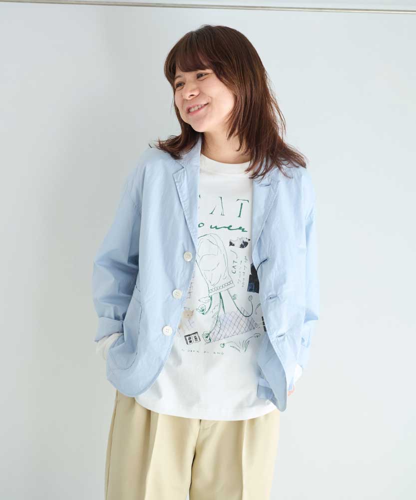 ナチュラルタイプライター テーラードシャツ/TS250SH070 【size1】/UNIVERSALTISSU