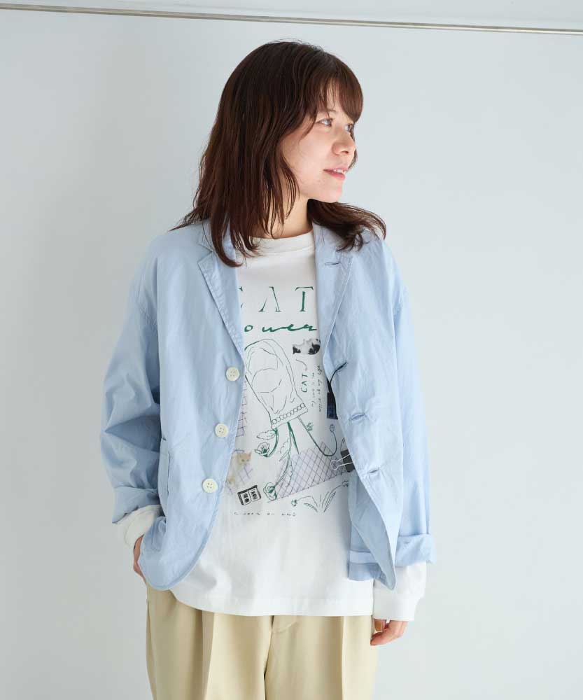 ナチュラルタイプライター テーラードシャツ/TS250SH070 【size1】/UNIVERSALTISSU