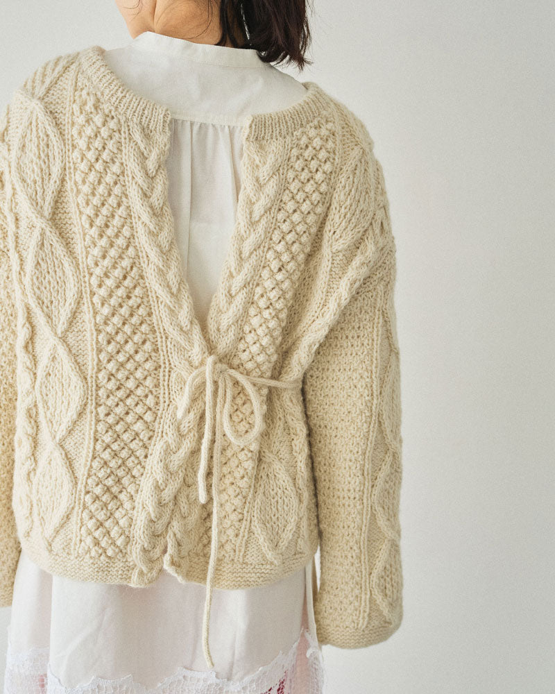 【予約】hand aran cardigan/Hériter/H0-00-1002