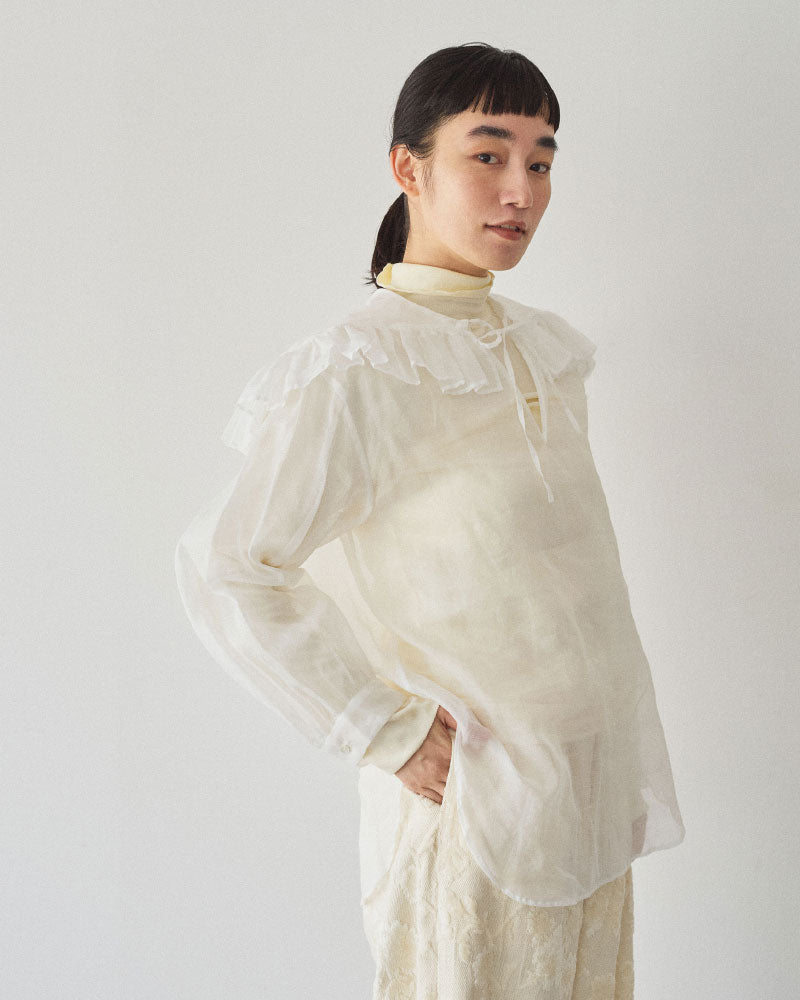 【予約】fril collar blouse/Hériter/H0-00-3065