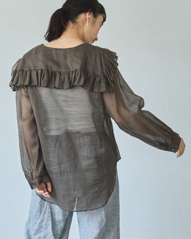 【予約】fril collar blouse/Hériter/H0-00-3065