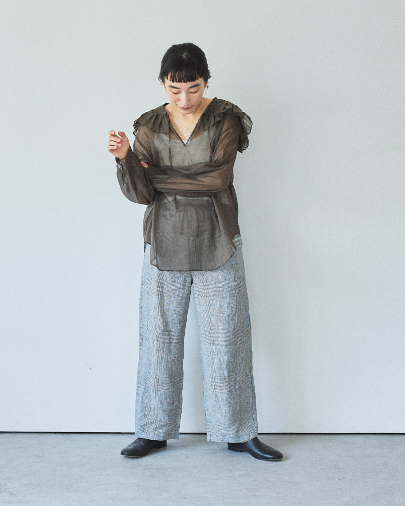 fril collar blouse/Hériter/H0-00-3065