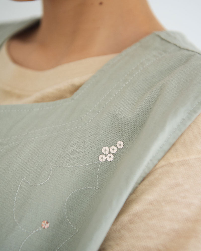 Leaves Embroidered Vest/ JöICEADDED /J261VT01/