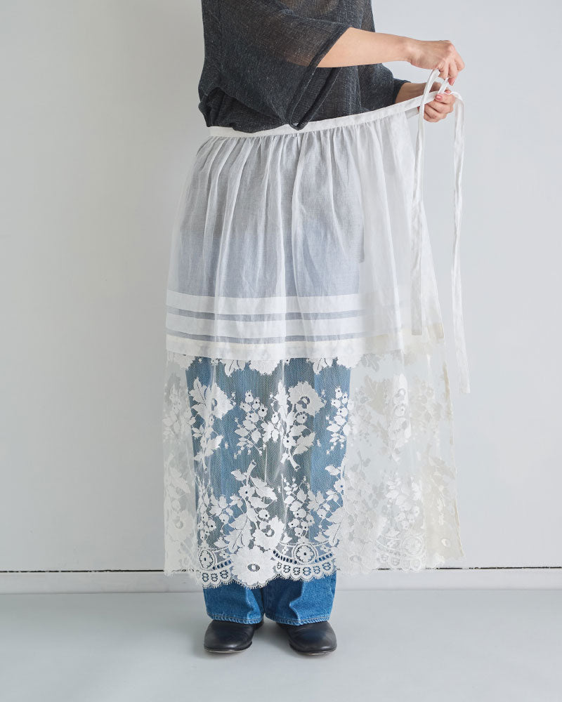 leaver lace lapskirt/Hériter/H1-26-4003