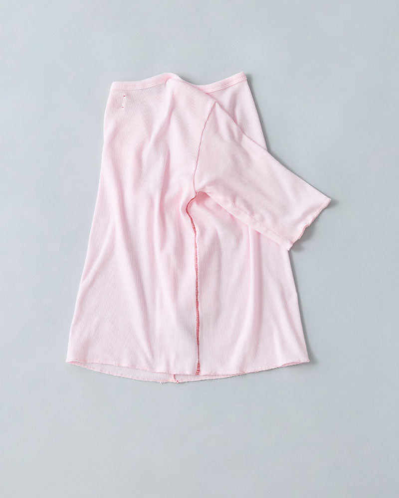 SOFT RIB HALF-SLEEVE TEE//MEYAME