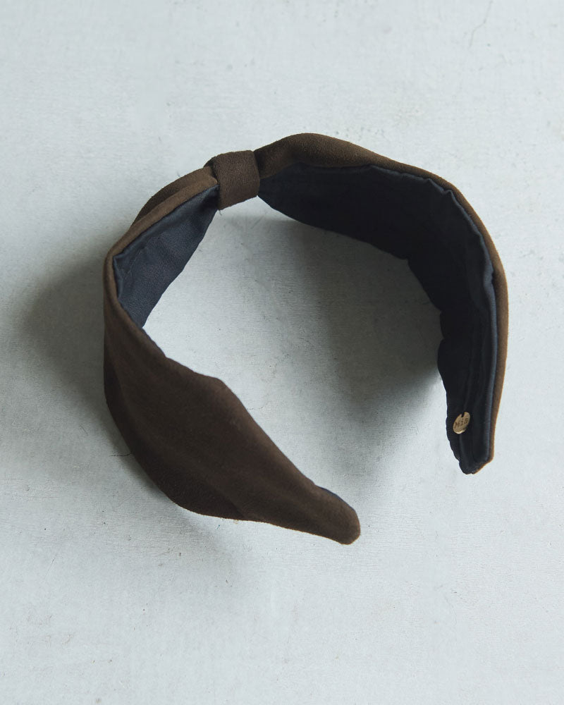 【受注】スウェード ノット ヘッドバンド/miahat & accessory /2673