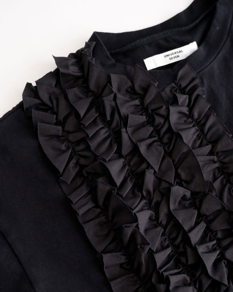 クラシック天竺 フリルTシャツ/universaltissu/ US251CT023