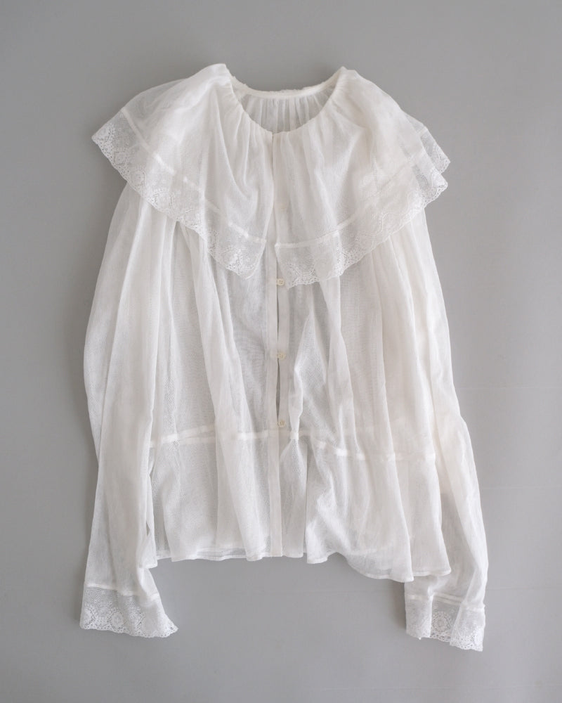 【予約】cotton tulle blouse/Hériter/H0-00-3068