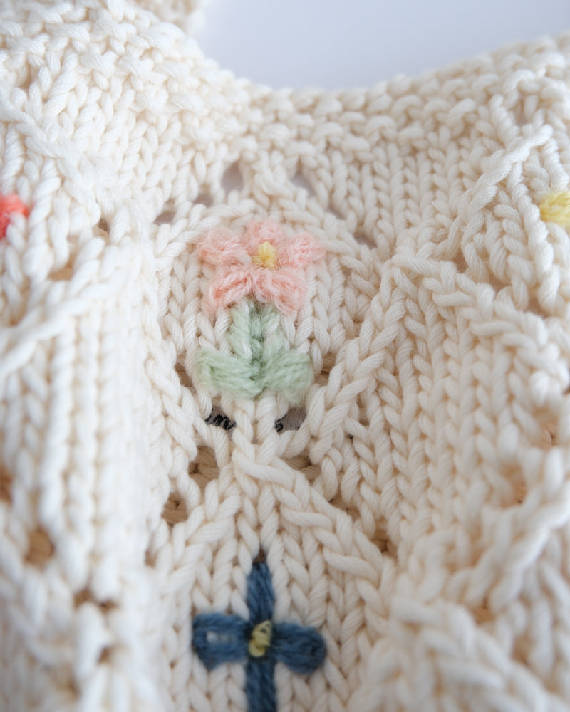 flower embroidery ビスチェ