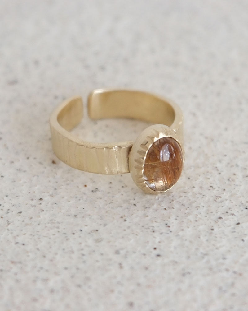 【数量限定】SURUME. / Cutting Stone Ring