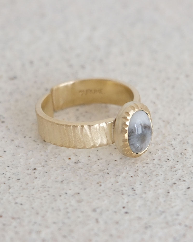 【数量限定】SURUME. / Cutting Stone Ring