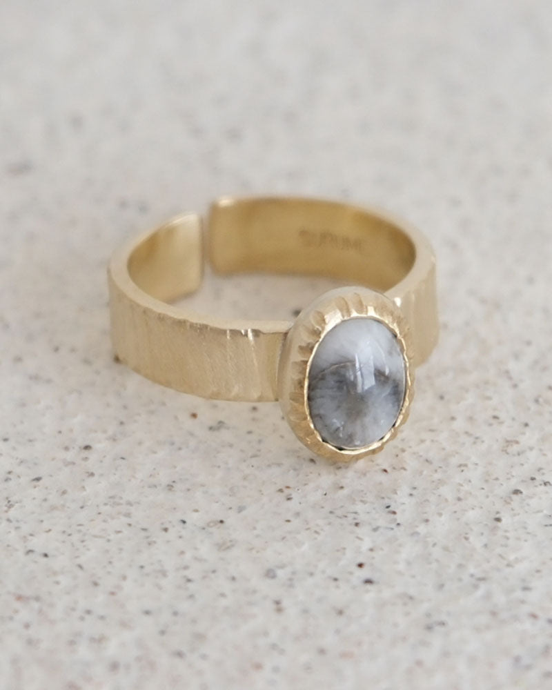 【数量限定】SURUME. / Cutting Stone Ring