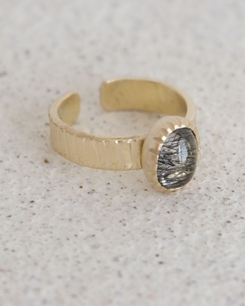 【数量限定】SURUME. / Cutting Stone Ring