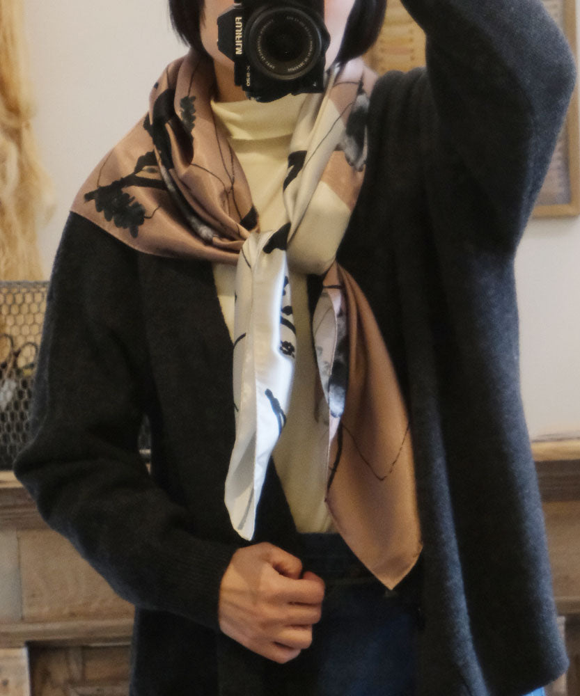 printed scarf 野花/vent de moe 【受注受付終了】