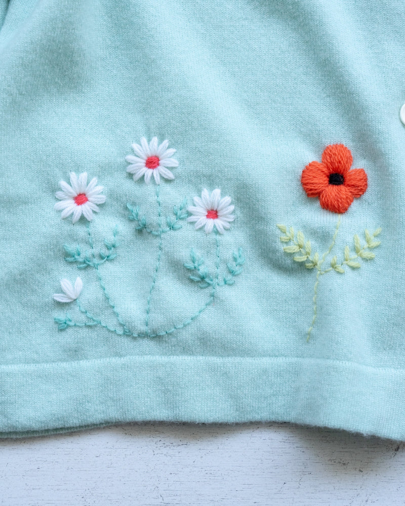 kanae entani ハンド刺繍ニット ミント
