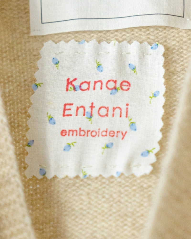 kanae entani ハンド刺繍ニット ミント