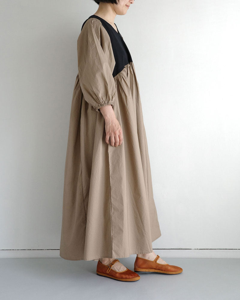 (sold)クラシック天竺バイカラーVネックOP/universaltissu/ US252CT010
