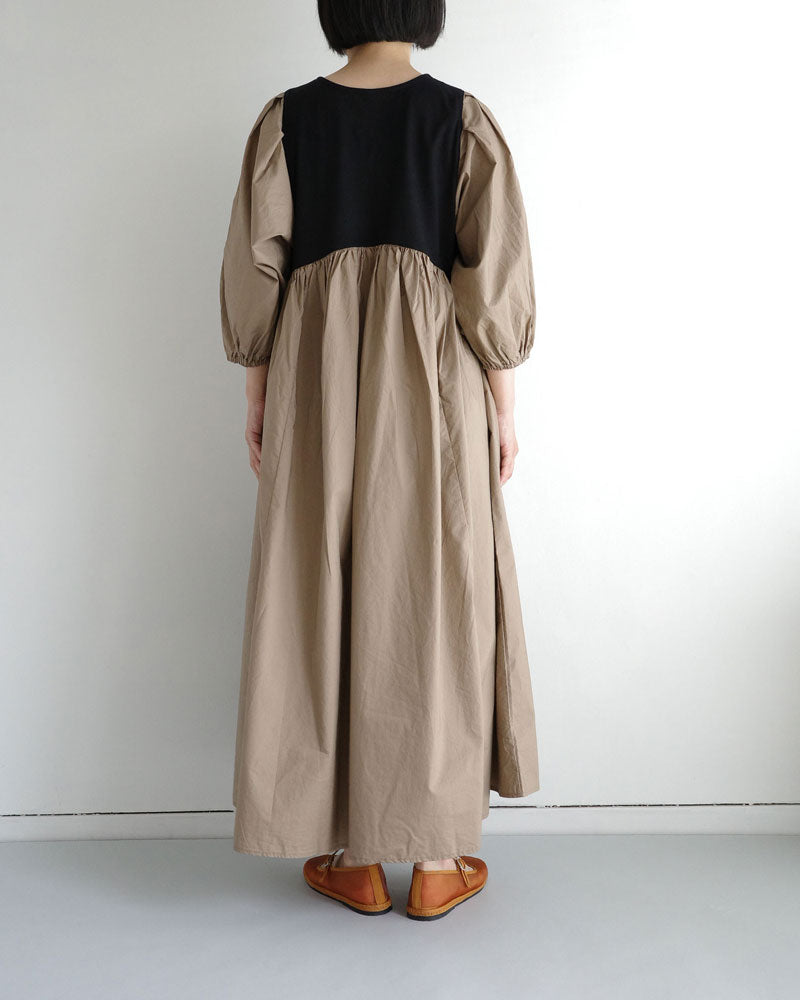 (sold)クラシック天竺バイカラーVネックOP/universaltissu/ US252CT010