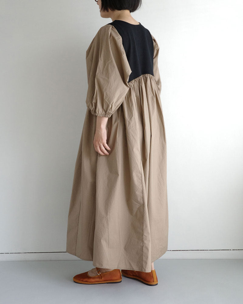 (sold)クラシック天竺バイカラーVネックOP/universaltissu/ US252CT010