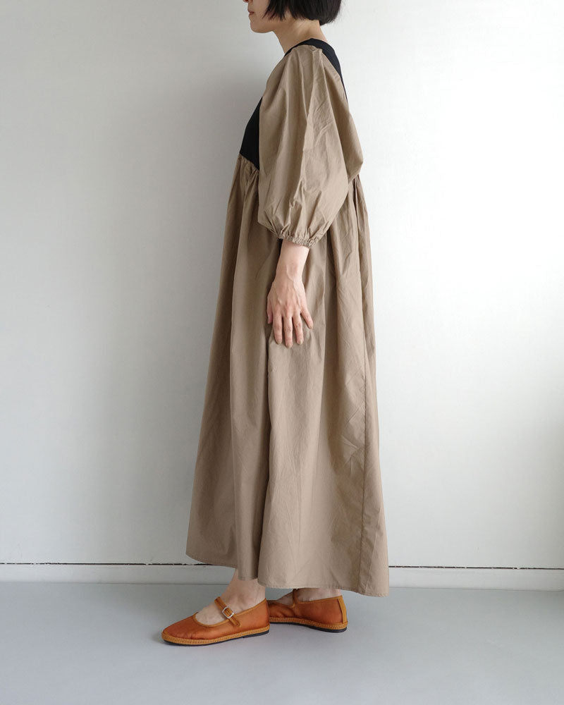 (sold)クラシック天竺バイカラーVネックOP/universaltissu/ US252CT010