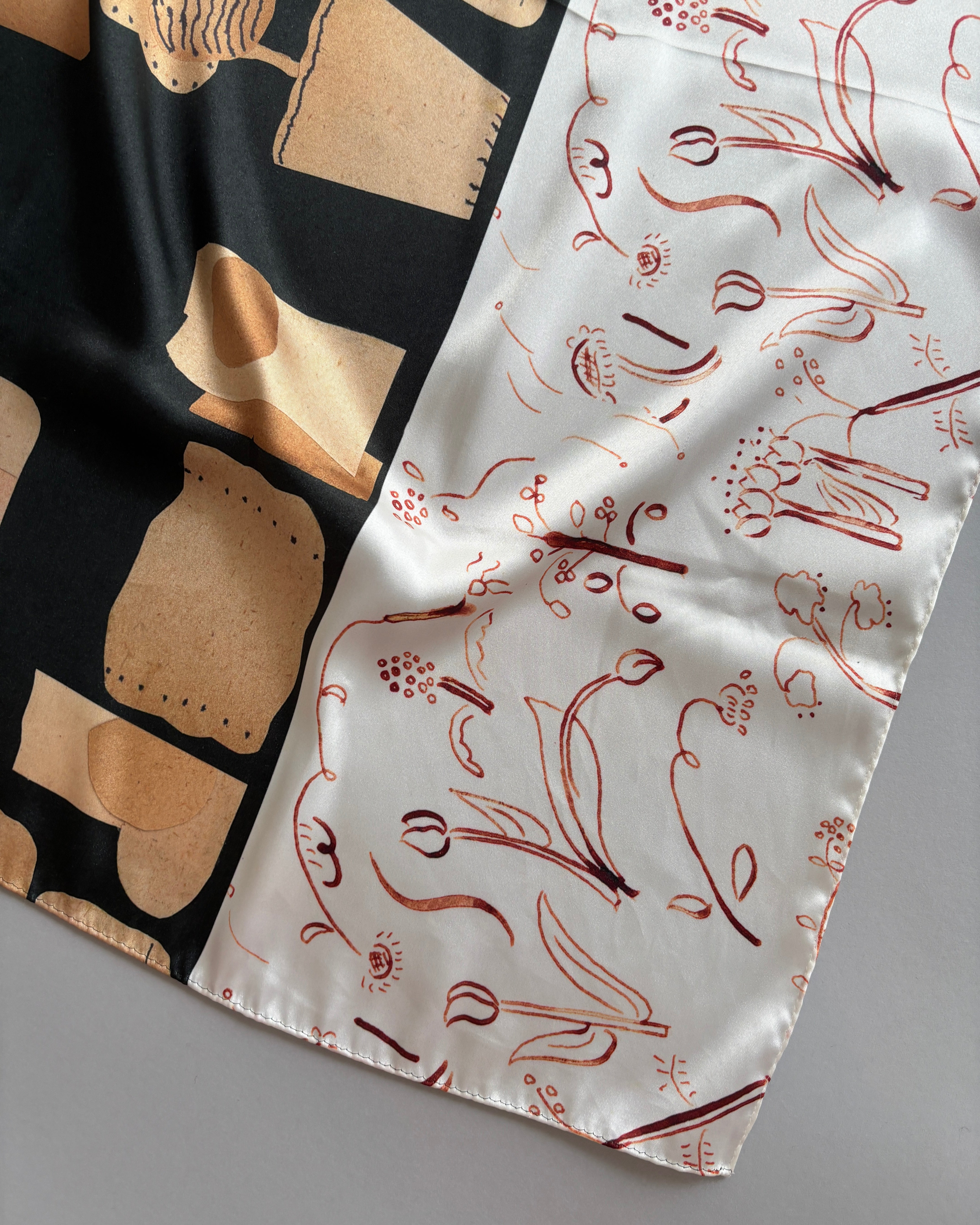 printed scarf 裏庭の記憶/ vent de moe 【受注受付終了】