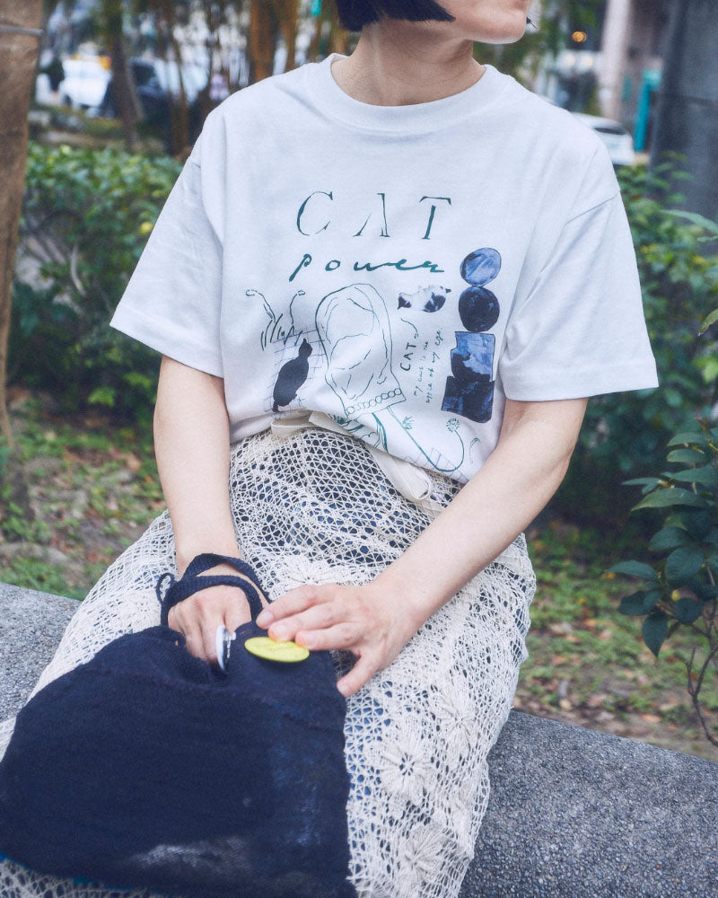 catpower 半袖スリーブTシャツ/SLN