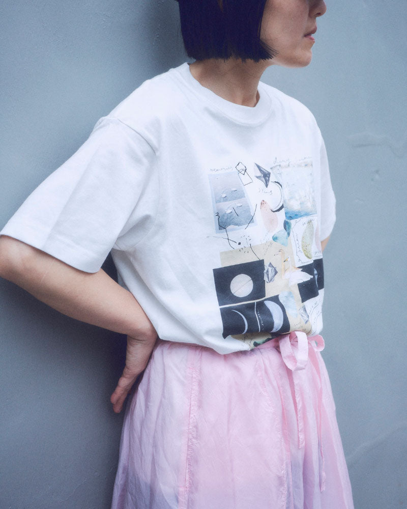 月と鉱石　半袖Tシャツ/SLN