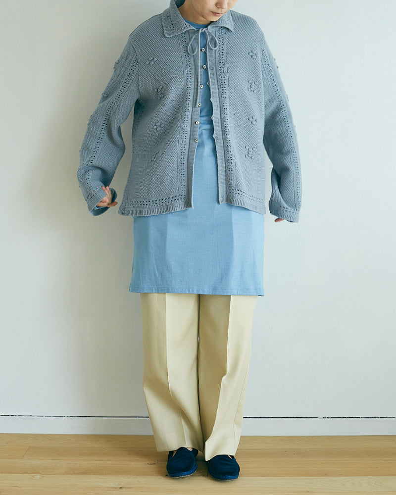 (sold)Flowerl ace Knitted Cardigan/JöICEADDED