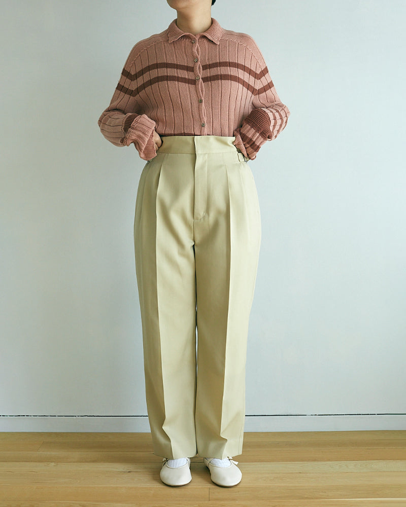 Wool Gabardine Trousers 【JöICEADDED】