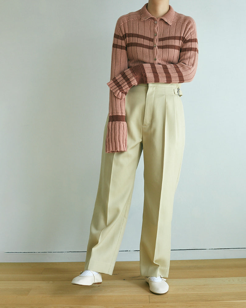 Wool Gabardine Trousers 【JöICEADDED】