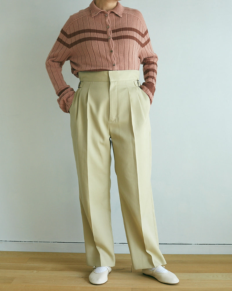 Wool Gabardine Trousers 【JöICEADDED】