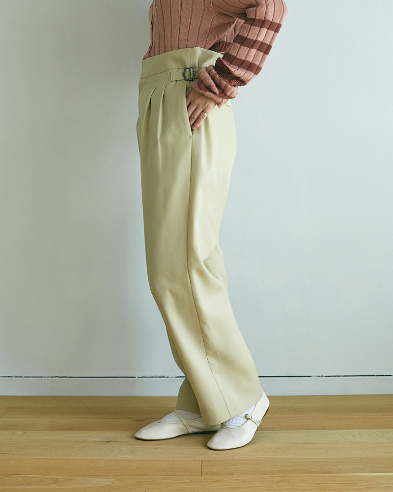 Wool Gabardine Trousers 【JöICEADDED】