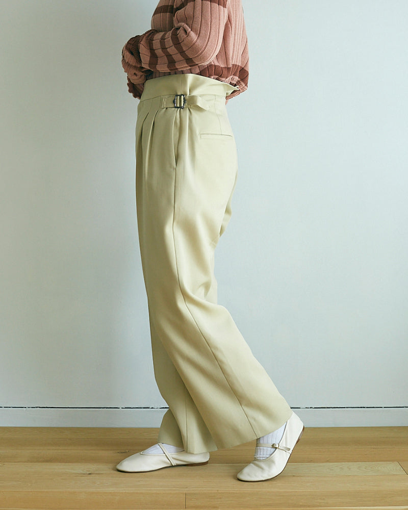 Wool Gabardine Trousers 【JöICEADDED】