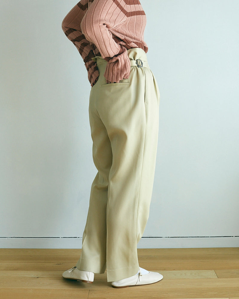 Wool Gabardine Trousers 【JöICEADDED】