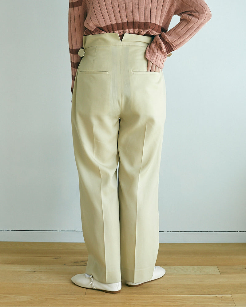 Wool Gabardine Trousers 【JöICEADDED】