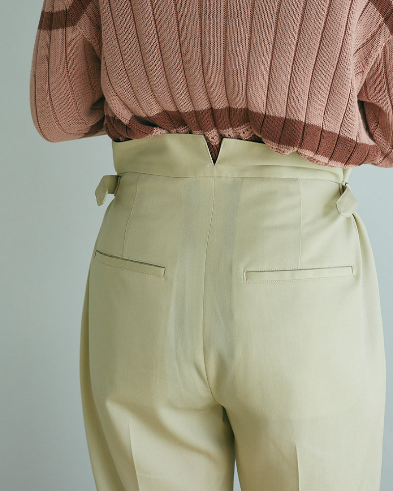 Wool Gabardine Trousers 【JöICEADDED】