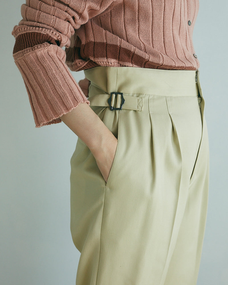 Wool Gabardine Trousers 【JöICEADDED】