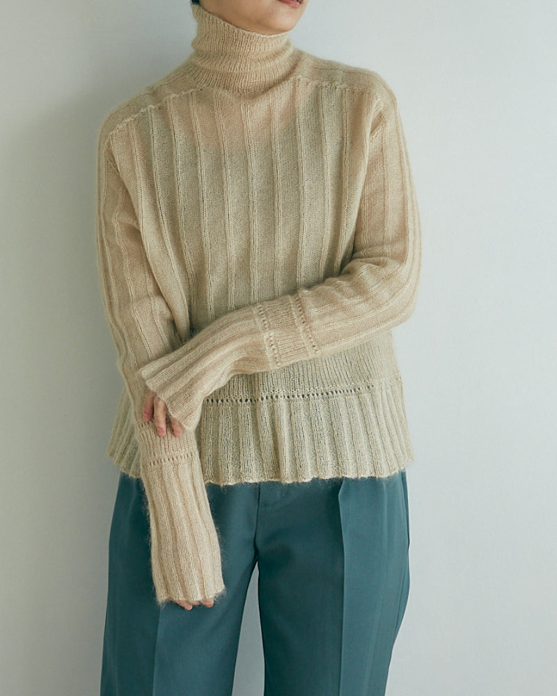 Silk&Mohair knit sweater【JöICEADDED】