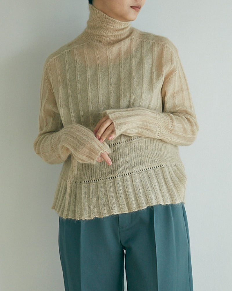 Silk&Mohair knit sweater/JöICEADDED